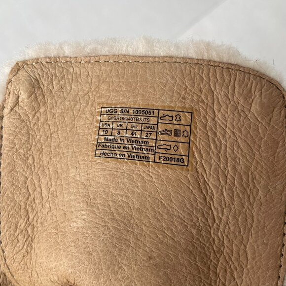 UGG Brown Suede and Wool Lace Up Heeled Boots - Picture 8 of 8